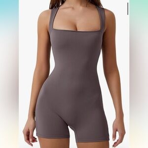 Square Neck Bodycon Jumpsuit